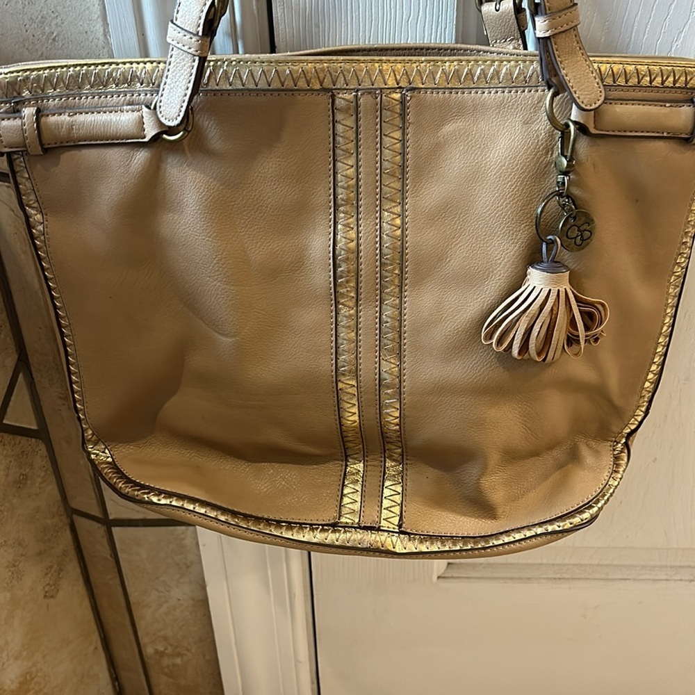 Tan Leather Tote Bag - Picture 5 of 6